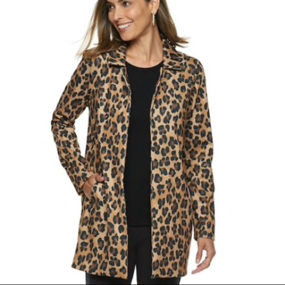 Dana Buchman Leopard Blazer NWT Size S